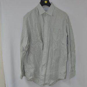 Long sleeve striped cotton shirt by Brooks Brothers - Size 17, 34/35 sleeves